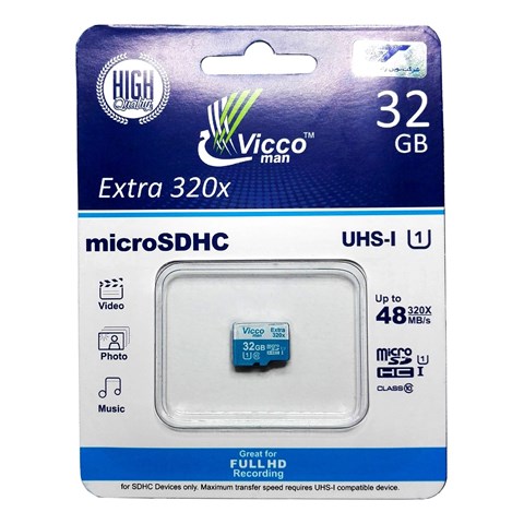کارت حافظه microSDHC ویکو من مدل Extra 320X کلاس 10 استاندارد UHS-I U1 سرعت 48MBps ظرفیت 32 گیگابایت