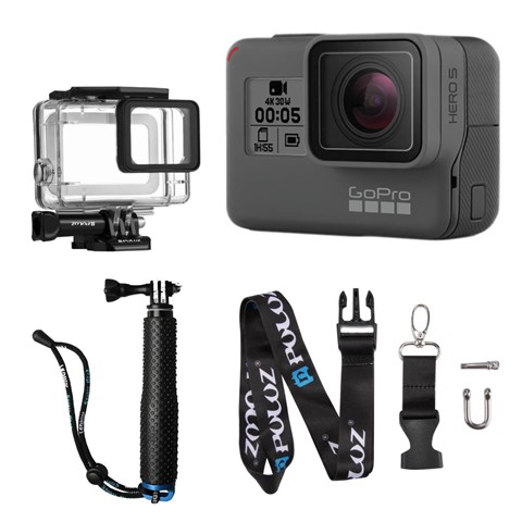دوربین فیلم برداری ورزشی گوپرو مدل HERO5 Black Quick Stories به همراه اوازم جانبی پلوز