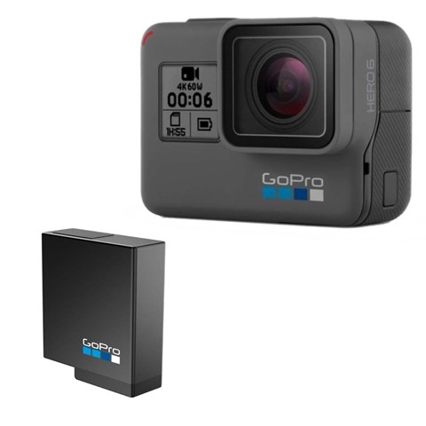 دوربین فیلم برداری ورزشی گوپرو مدل HERO 6 Black به همراه باتری لیتیومی گوپرو