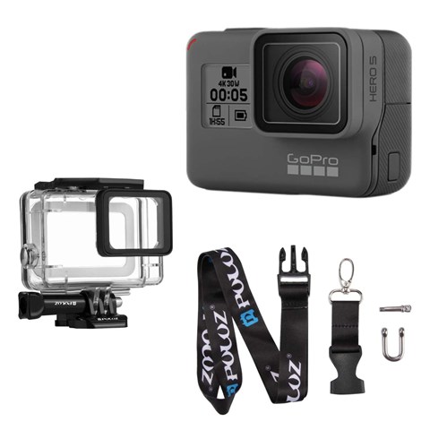 دوربین فیلم برداری ورزشی گوپرو مدل HERO5 Black Quick Stories به همراه لوازم جانبی پلوز