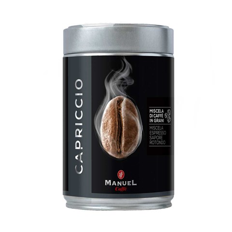 دانه قهوه مانوئل مدل Capriccio قوطی 250 گرمی