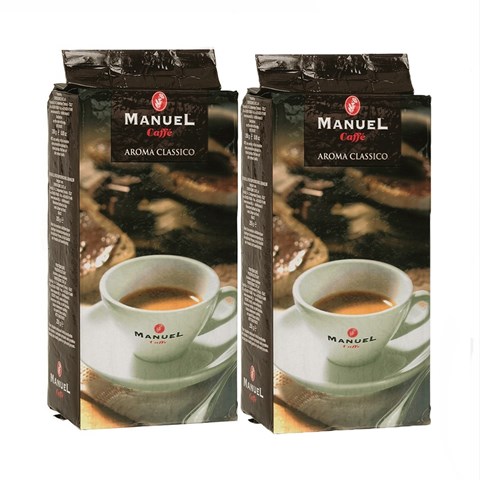 قهوه آسیاب شده مانوئل کافه مدل aroma classico بسته 2 عددی