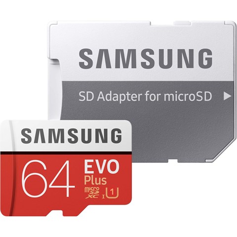 کارت حافظه microSDHC سامسونگ مدل Evo Plus کلاس 10 استاندارد UHS-I U1 سرعت 80MBps همراه با آداپتور SD ظرفیت 64 گیگابایت