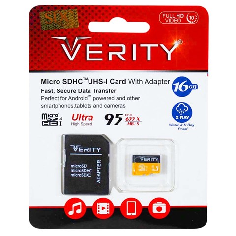 کارت حافظه microSDHC وریتی کلاس 10 استاندارد UHS-I U1 سرعت 95MBps همراه با آداپتور SD ظرفیت 32 گیگابایت