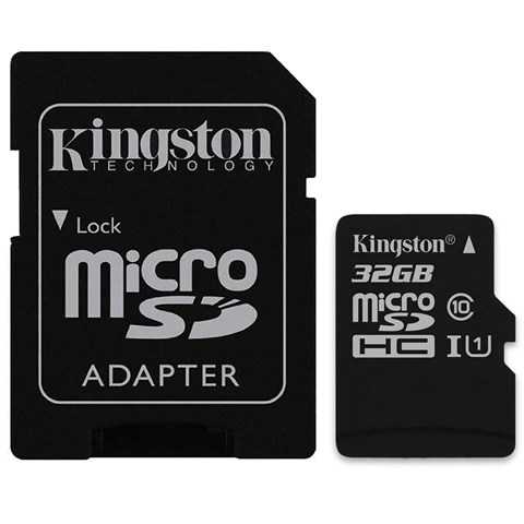 کارت حافظه microSDHC کینگستون  کلاس 10 استاندارد UHC-I U1 سرعت 80MBps همراه با آداپتور SD ظرفیت 32 گیگابایت