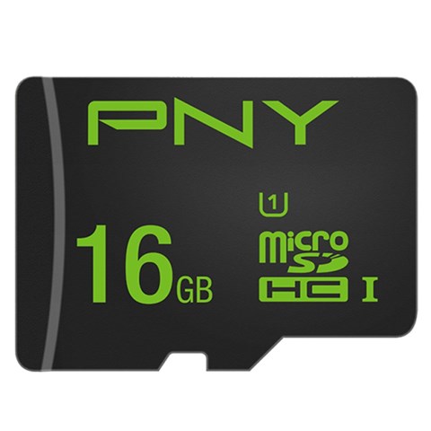کارت حافظه microSDHC   پی ان وای مدل U1 کلاس 10 استاندارد UHS-I سرعت 80MBps ظرفیت 16 گیگابایت به همراه آداپتور SD