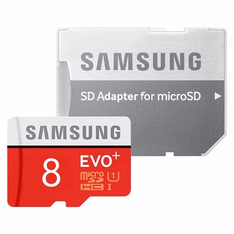 کارت حافظه microSDHC سامسونگ مدل Evo Plus کلاس 10 استاندارد UHS-I U1 سرعت 80MBps همراه با آداپتور SD ظرفیت 8 گیگابایت