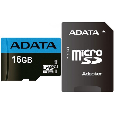 کارت حافظه‌ microSDHC ای دیتا مدل Premier کلاس 10 استاندارد UHS-I U1 سرعت 85MBps همراه با آداپتور SD ظرفیت 16 گیگابایت