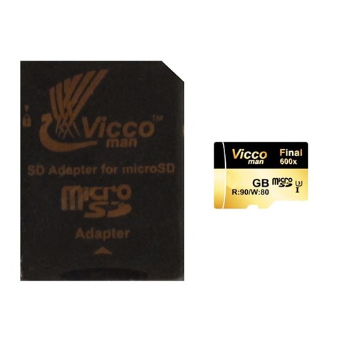 کارت حافظه microSDHC ویکو من مدل Final 600X کلاس 10 استاندارد UHS-I U3 سرعت 90MBps ظرفیت 16 گیگابایت همراه با آداپتور SD