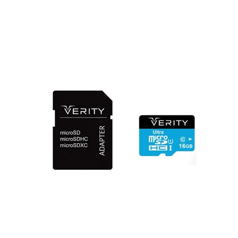 کارت حافظه microSDHC  وریتی مدل کلاس 10 استاندارد U1 سرعت 65MBps همراه با آداپتور SD ظرفیت 16 گیگابایت