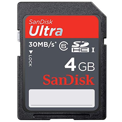 کارت حافظه SDHC سن دیسک مدل Ultra کلاس 6 استاندارد UHS-I سرعت 30MBps ظرفیت 4 گیگابایت