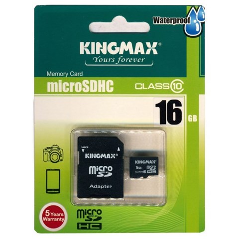 کارت حافظه microSDHC کینگ مکس کلاس 10 به همراه آداپتور SD ظرفیت 16 گیگابایت