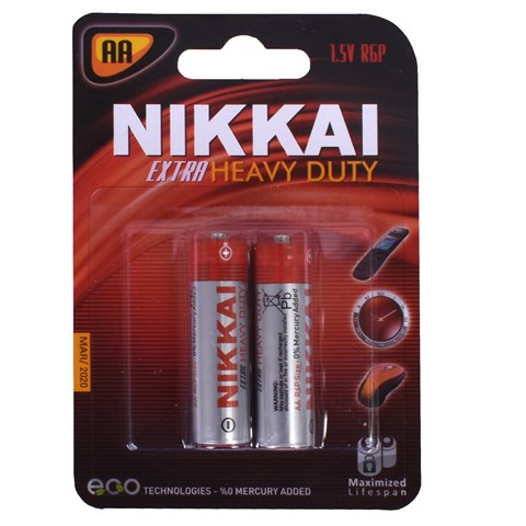 باتری قلمی نیکای مدل Extra Heavy Duty بسته 2 عددی