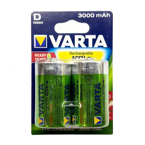 باتری قابل شارژ سایز D وارتا مدل V110 بسته 2 عددی