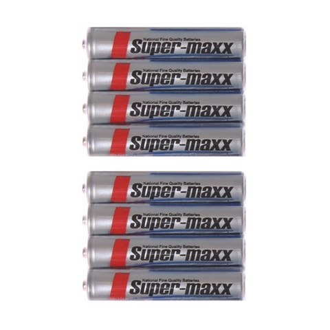 باتری نیم قلمی سوپرمکس مدل UM-4 R بسته 8 عددی
