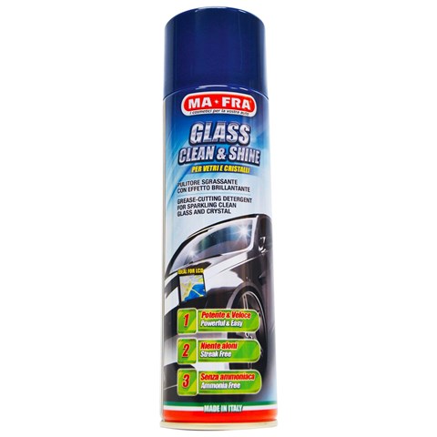 اسپری تمیز کننده شیشه خودرو مفرا مدل Glass Clean & Shine حجم 500 میلی لیتر