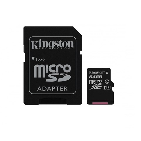 عنوان : کارت حافظه microSDHC کینگستون مدل Canvas Select کلاس 10 استاندارد UHS-I U1 سرعت 80MBps ظرفیت 64 گیگابایت به همراه آداپتور SD
