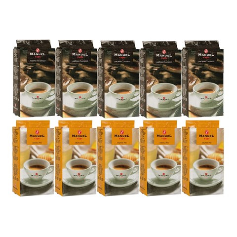 قهوه آسیاب مانوئل کافه مدل aroma piu classico مجموعه 10 عددی
