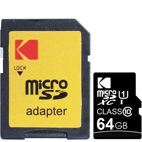 کارت حافظه microSDXC کداک مدل Premium Performance کلاس 10 استاندارد UHS-I U1 سرعت 85MBps ظرفیت 64 گیگابایت به همراه آداپتور  SD