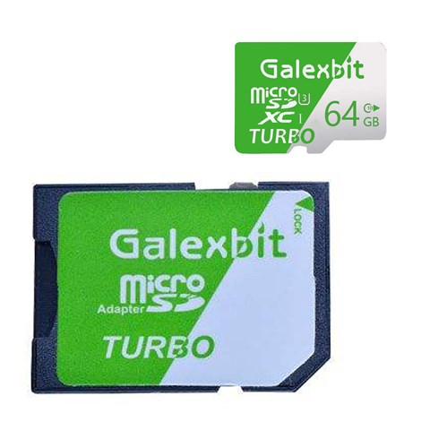 کارت حافظه microSDXC گلکسبیت مدل Turbo کلاس 10 استاندارد UHS-I U3 سرعت 70MBps ظرفیت 64 گیگابایت به همراه آداپتور SD