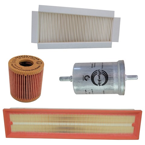 فیلتر هوا خودرو سرکان مدل SF1223 مناسب برای رانا به همراه فیلتر روغن و فیلتر کابین و فیلتر بنزین