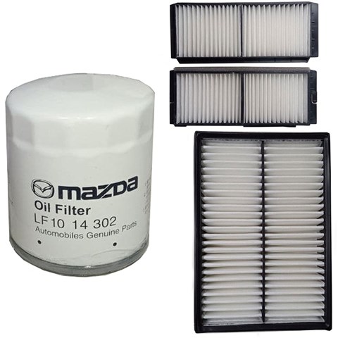 فیلتر هوای مزدا مدل 40-5013 مناسب برای مزدا 3 به همراه فیلتر روغن و فیلتر کابین