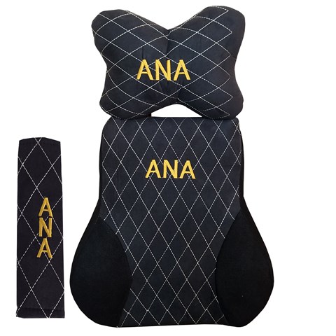 پشتی صندلی خودرو آنا مدل آرکا به همراه پشت گردنی و کاور کمربند ایمنی