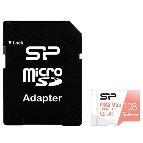کارت حافظه microSDXC سیلیکون پاور مدل SUPERIOR کلاس 10 استاندارد UHC-I U3 سرعت 100MBps ظرفیت 128 گیگابایت به همراه آداپتور SD