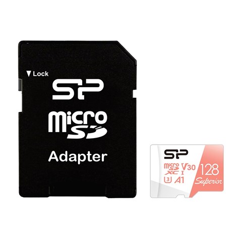 کارت حافظه microSDXC سیلیکون پاور مدل Superior کلاس 10 استاندارد UHS-I U3 سرعت 100MBps ظرفیت 128 گیگابایت به همراه آداپتور SD