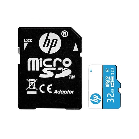 کارت حافظه‌ microSDHC اچ پی مدل Mi210 کلاس 10 استاندارد UHS-I U1 سرعت 100MBps ظرفیت 32 گیگابایت به همراه آداپتور SD