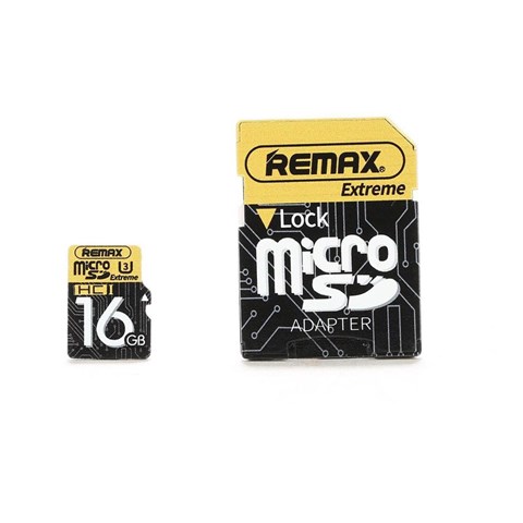 کارت حافظه microSDHC ریمکس مدل EXTREME کلاس 10 استاندارد UHS-III U3 سرعت 80MBps ظرفیت 16 گیگابایت به همراه آداپتور SD