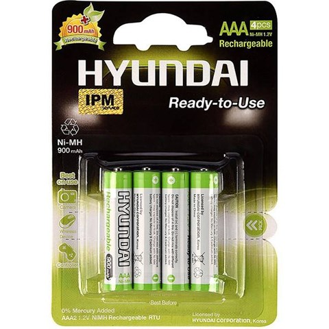 باتری نیم قلمی قابل شارژ هیوندای مدل MH1 بسته 4 عددی