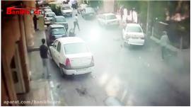 فرار راننده دیوانه پیکان وانت در تهران